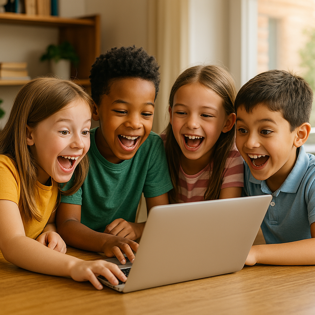 Students coding at STEM camp
